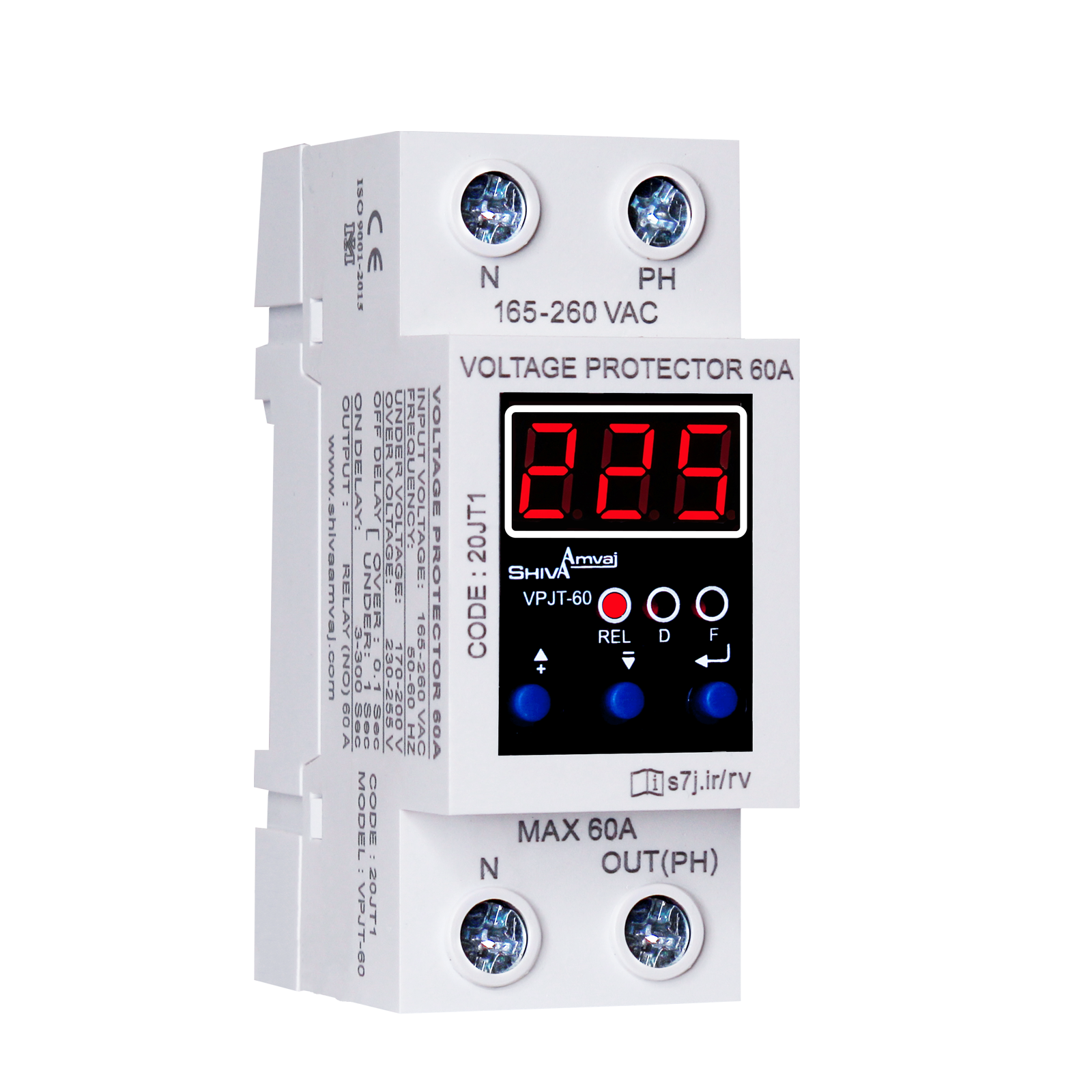 عکس محصول محافظ ولتاژ دیجیتال60A