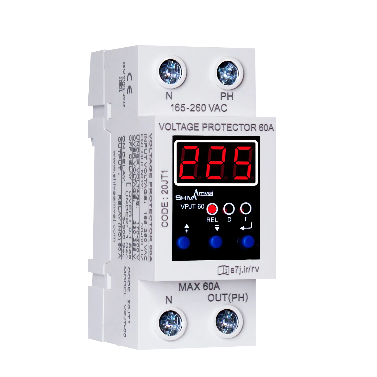 عکس محصول محافظ ولتاژ دیجیتال60A