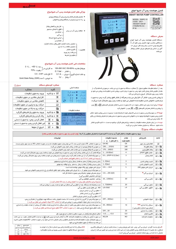 عکس محصول کنترل هوشمند پمپ آب