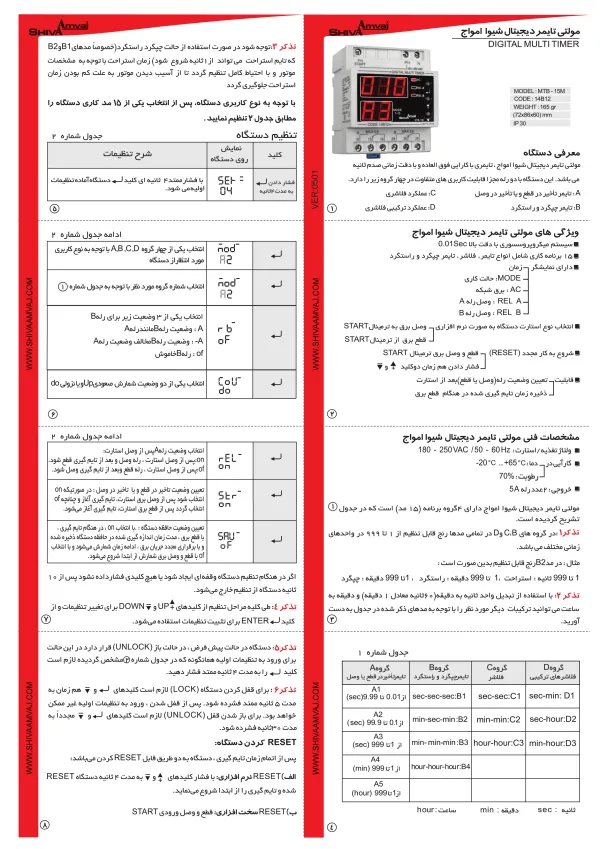 عکس محصول مولتی تایمر دیجیتال